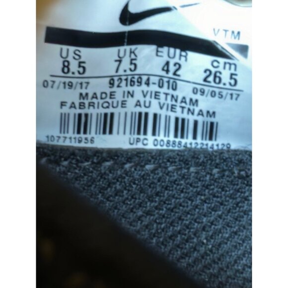 Mens 8.5 Nike Air Max Sequent 3 Triple Black Athletic Running Sneaker 921694-010 - Picture 9 of 9